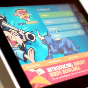 Sync bowling scoring tablet